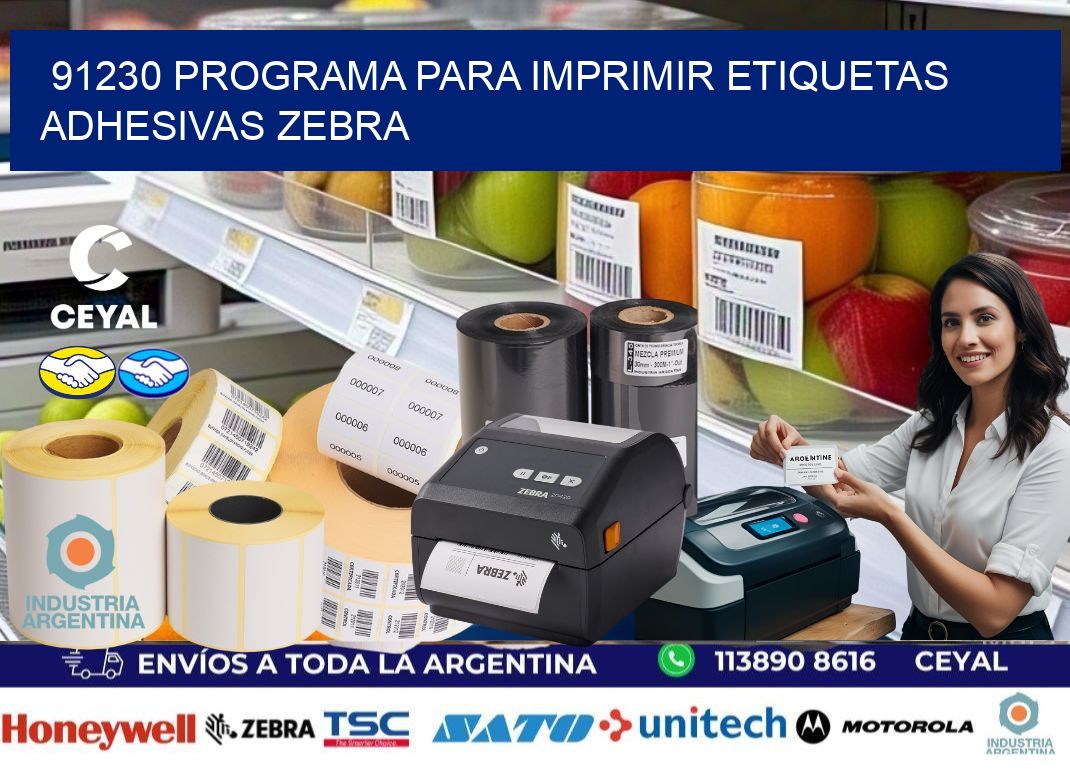 91230 Programa para imprimir etiquetas adhesivas zebra