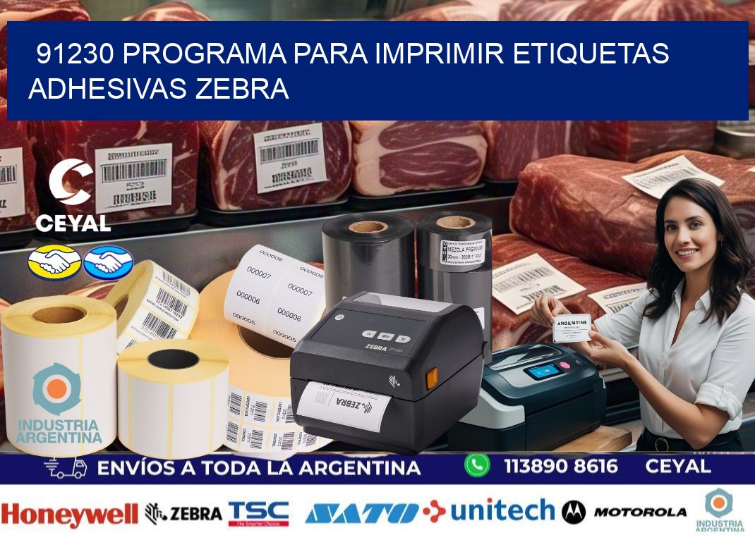 91230 Programa para imprimir etiquetas adhesivas zebra