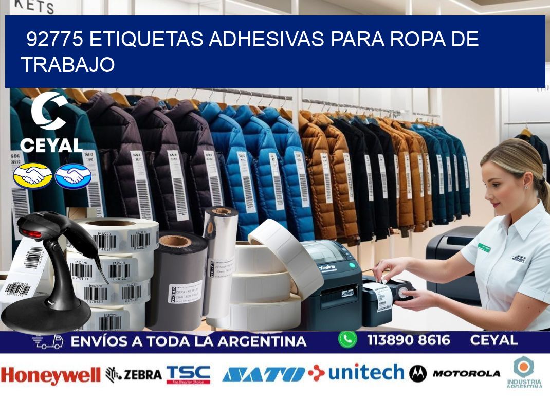 92775 Etiquetas adhesivas para ropa de trabajo