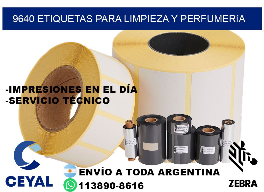 9640 Etiquetas para limpieza y perfumería