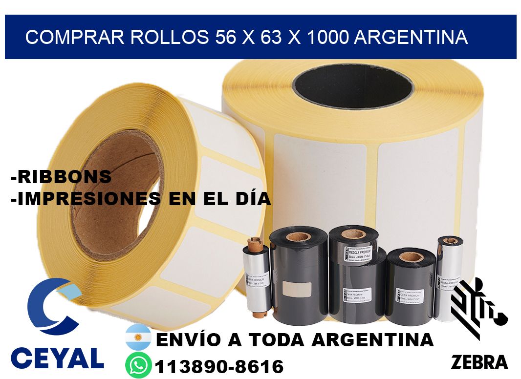Comprar Rollos 56 x 63 x 1000 argentina
