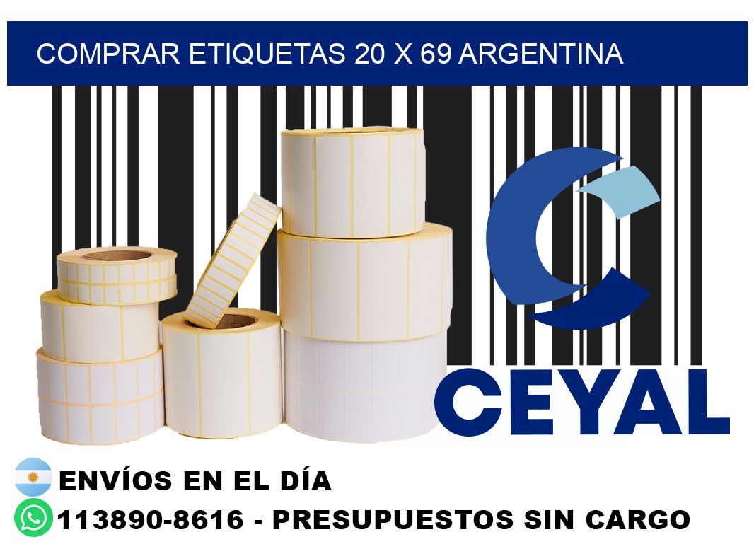 Comprar etiquetas 20 x 69 argentina