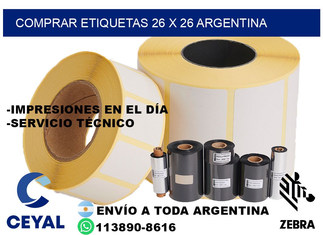 Comprar etiquetas 26 x 26 argentina