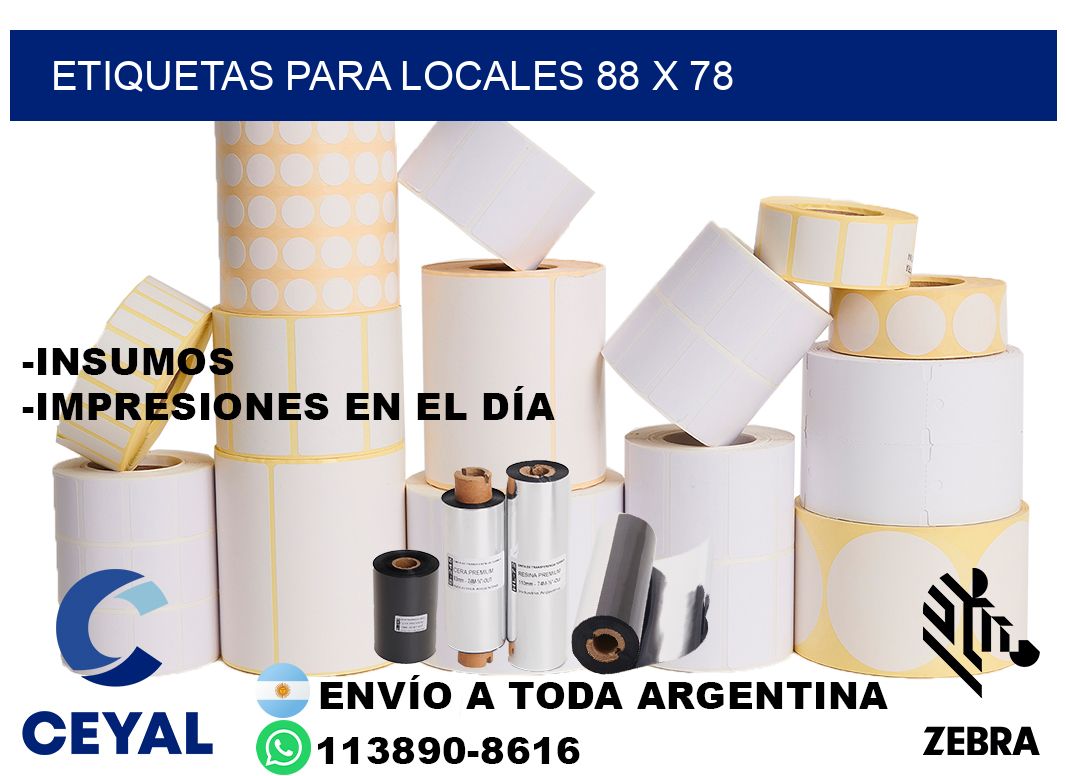 ETIQUETAS PARA LOCALES 88 x 78
