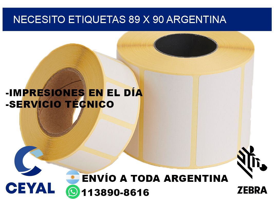 Necesito etiquetas 89 x 90 argentina