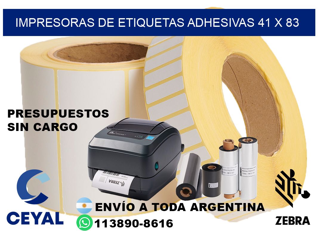 impresoras de etiquetas adhesivas 41 x 83