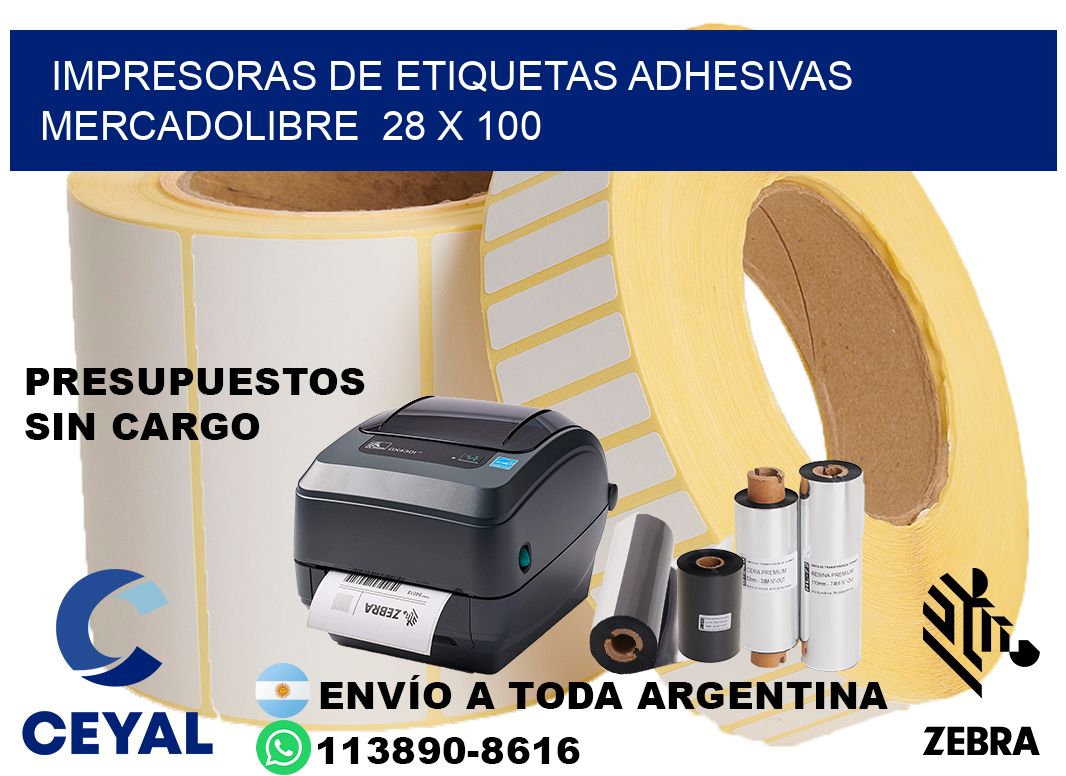 impresoras de etiquetas adhesivas mercadolibre 28 x 100