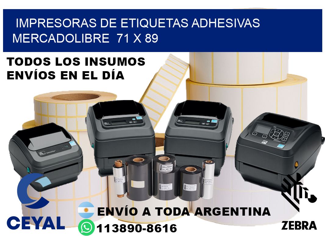 impresoras de etiquetas adhesivas mercadolibre  71 x 89