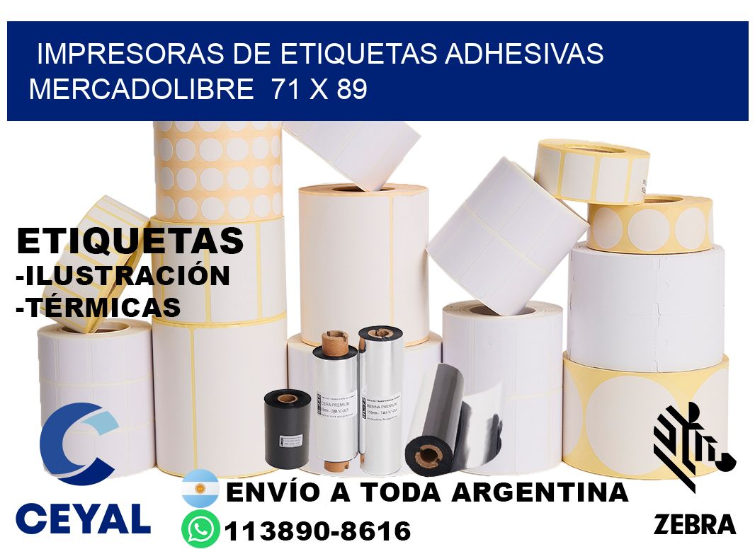impresoras de etiquetas adhesivas mercadolibre  71 x 89