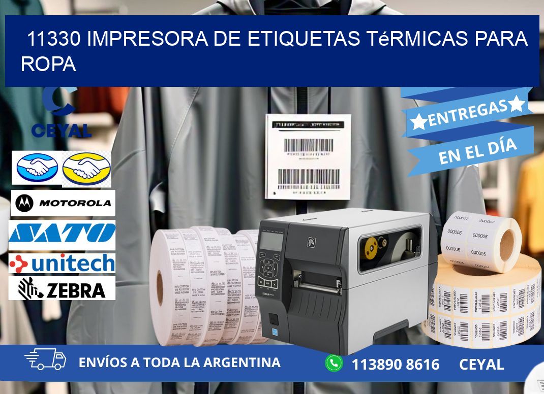 11330 impresora de etiquetas térmicas para ropa