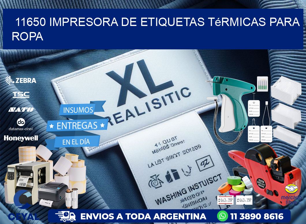 11650 impresora de etiquetas térmicas para ropa