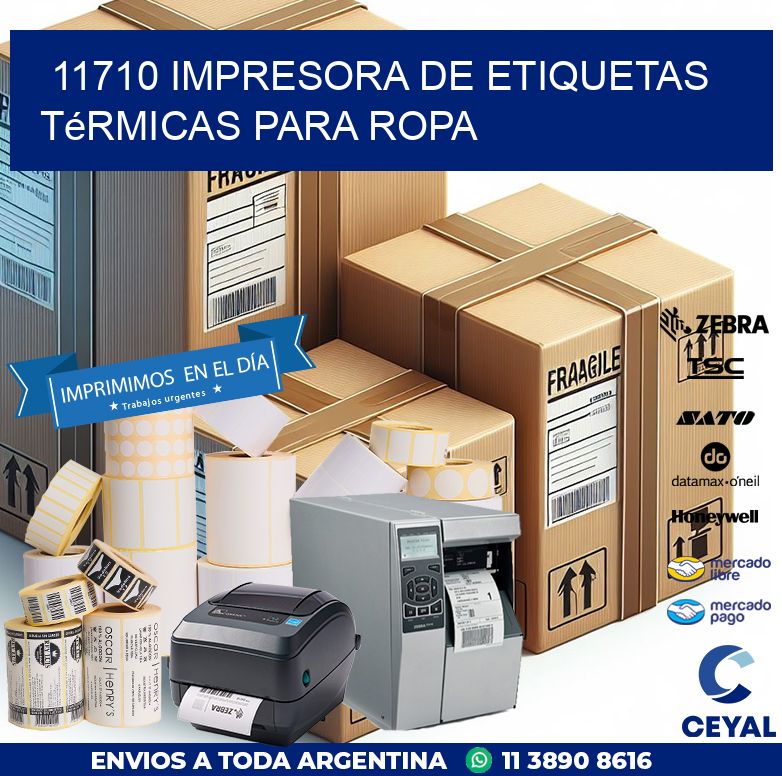 11710 impresora de etiquetas térmicas para ropa