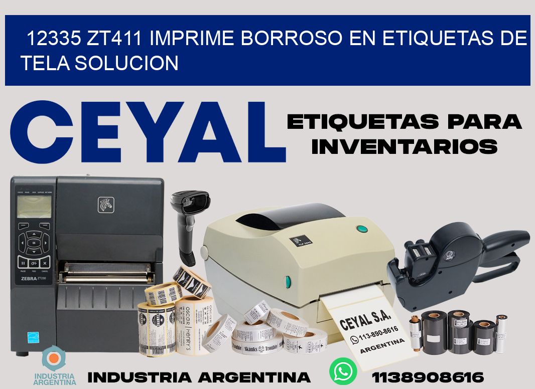 12335 zt411 imprime borroso en etiquetas de tela solucion