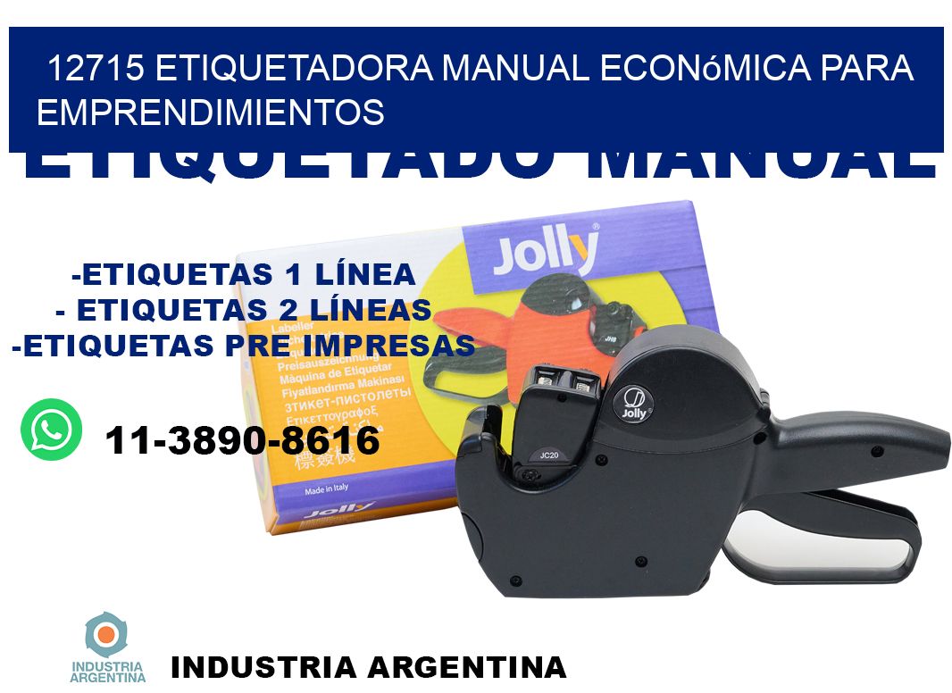 12715 etiquetadora manual económica para emprendimientos