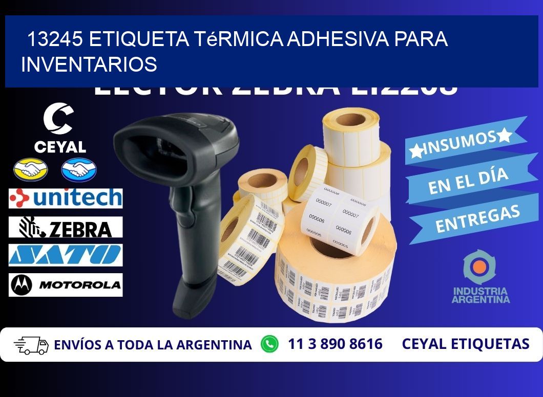 13245 Etiqueta térmica adhesiva para Inventarios