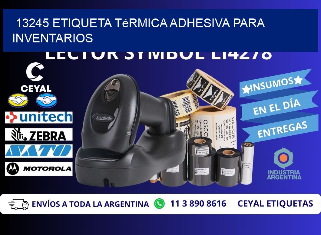 13245 Etiqueta térmica adhesiva para Inventarios