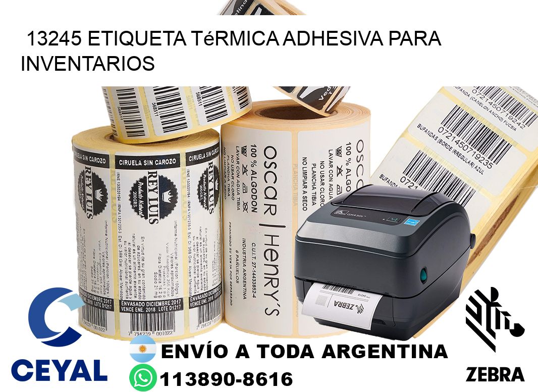 13245 Etiqueta térmica adhesiva para Inventarios