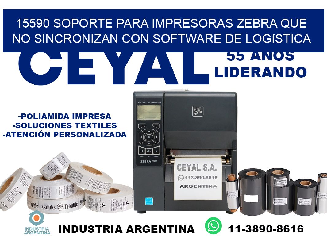 15590 soporte para impresoras zebra que no sincronizan con software de logística