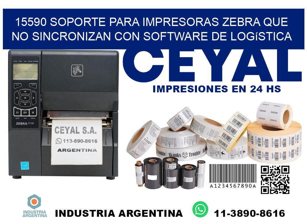 15590 soporte para impresoras zebra que no sincronizan con software de logística