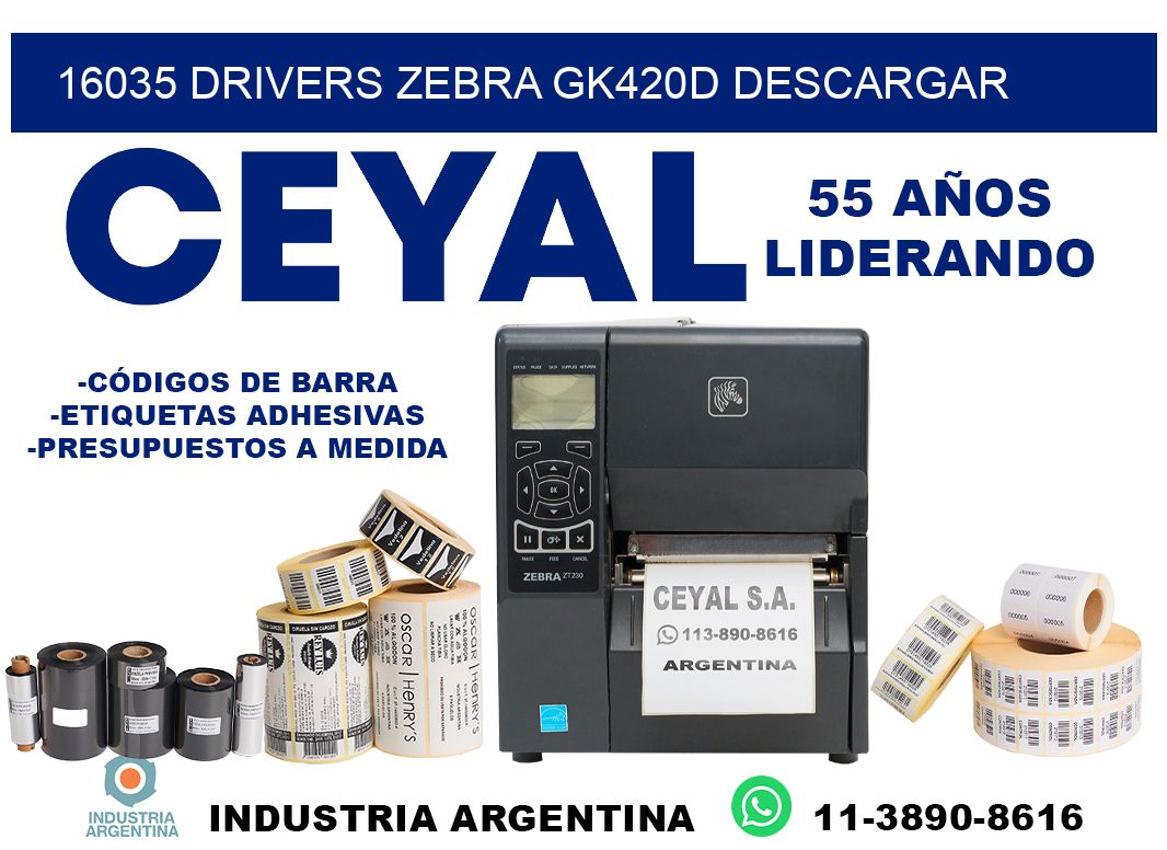 16035 drivers zebra gk420d descargar