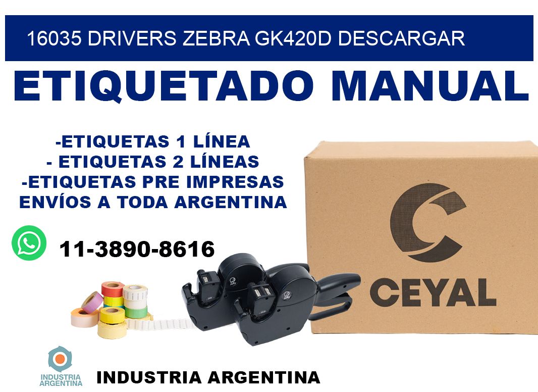 16035 drivers zebra gk420d descargar