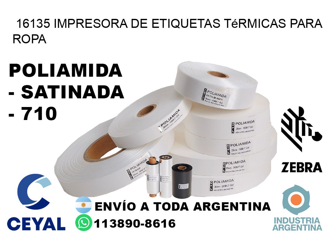 16135 impresora de etiquetas térmicas para ropa