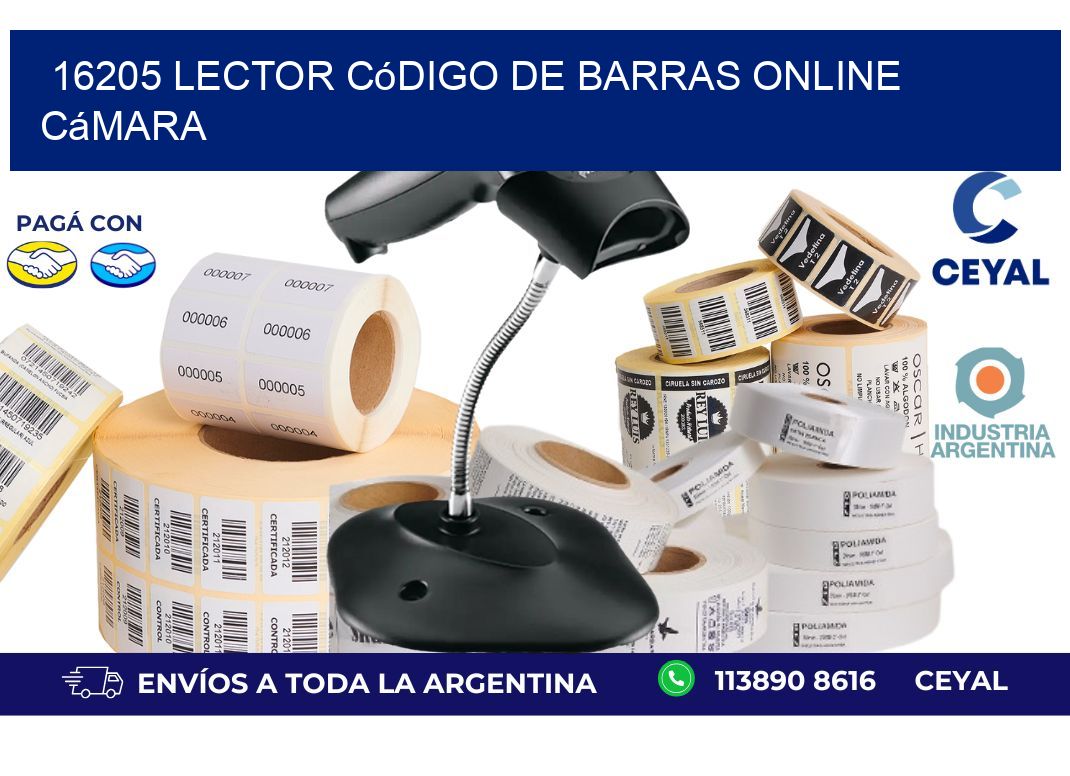 16205 Lector código de barras online cámara