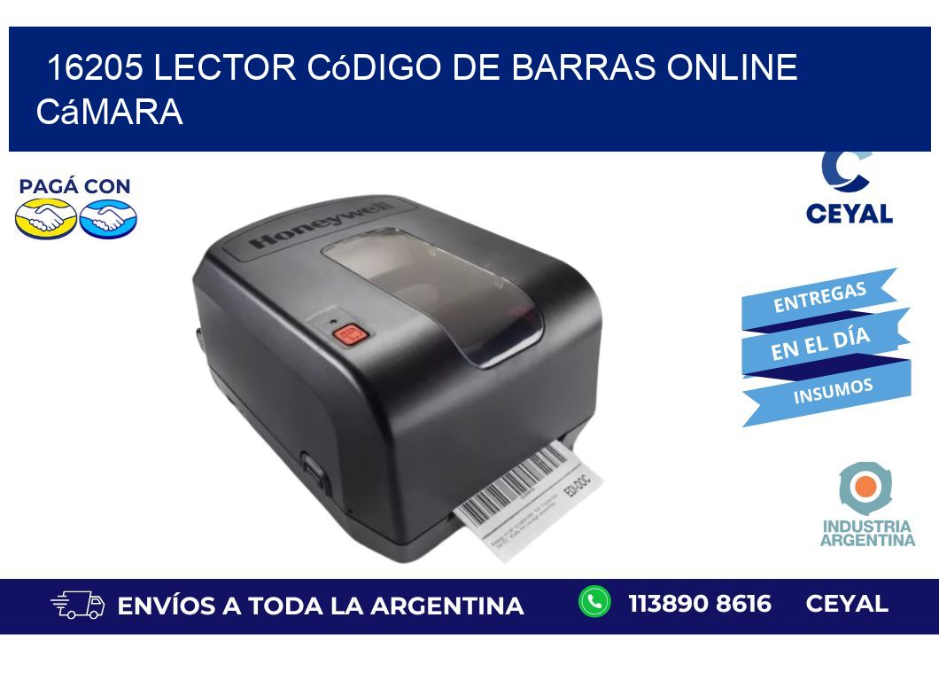 16205 Lector código de barras online cámara