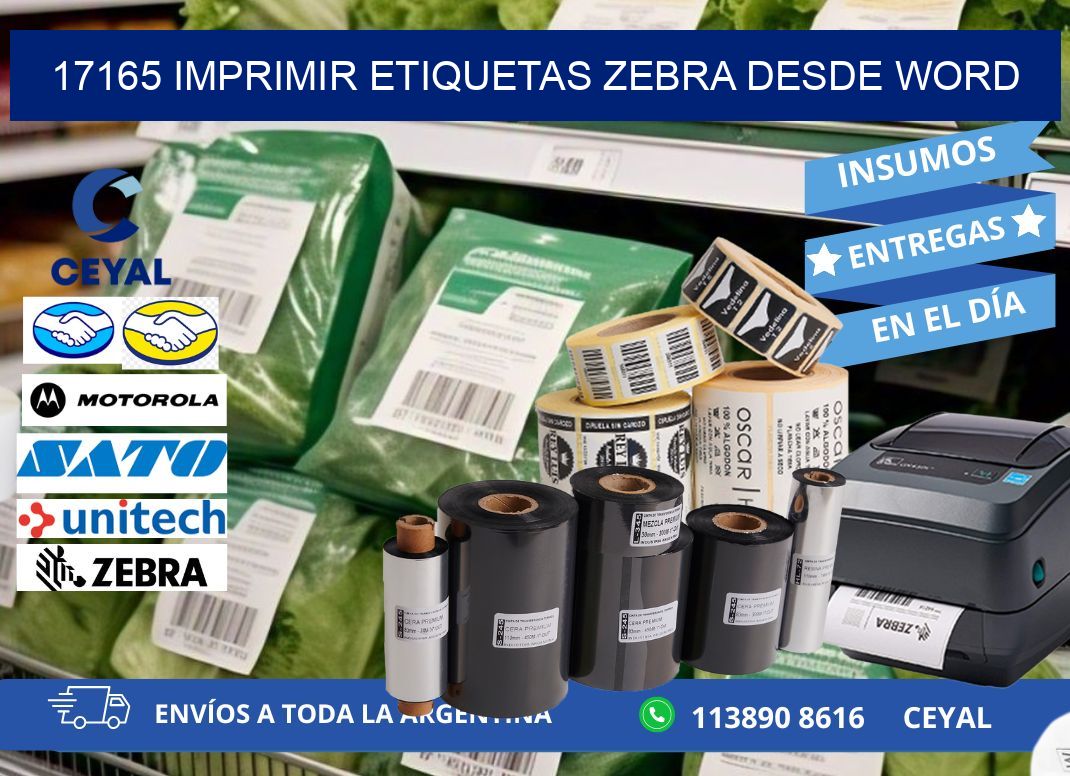 17165 imprimir etiquetas zebra desde word