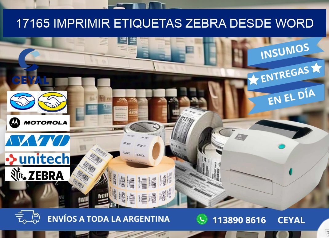 17165 imprimir etiquetas zebra desde word