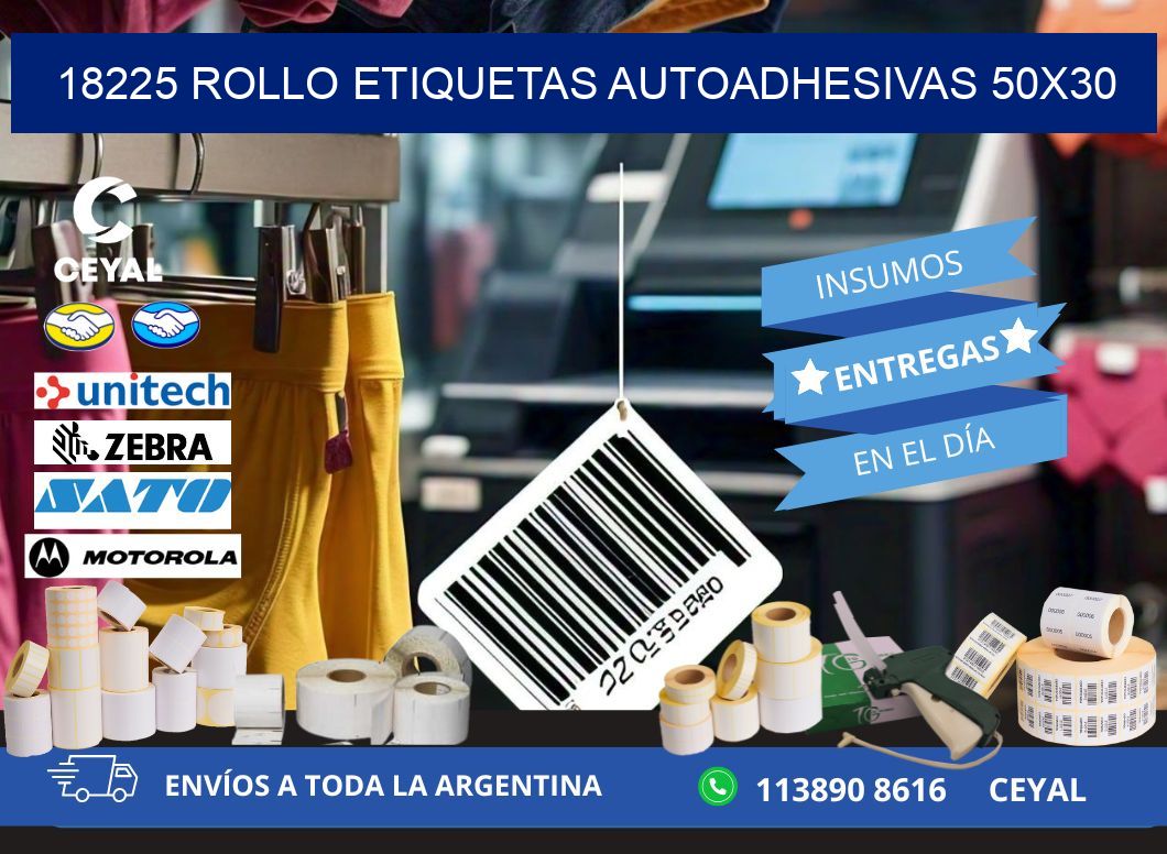 18225 Rollo Etiquetas autoadhesivas 50x30