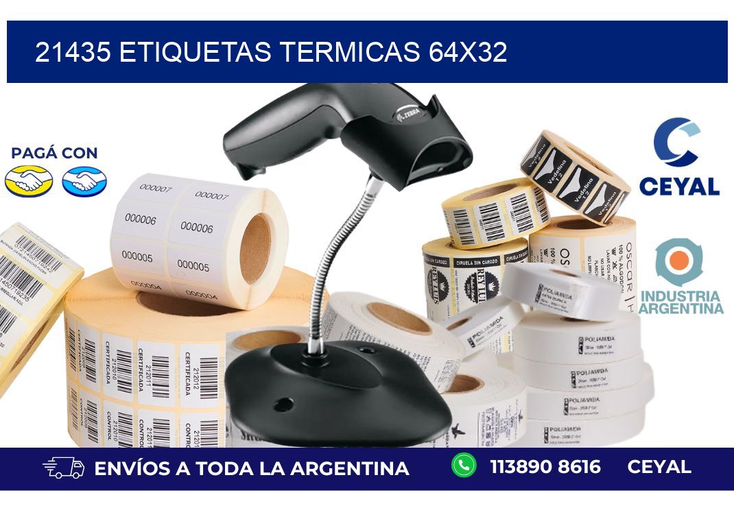 21435 etiquetas termicas 64x32