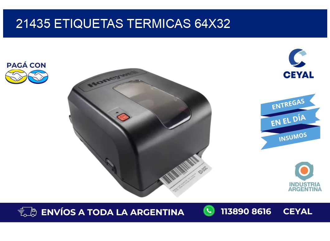 21435 etiquetas termicas 64x32