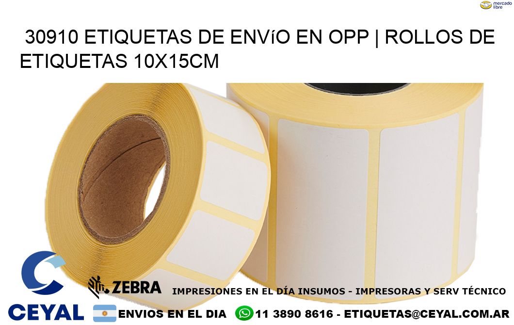 30910 Etiquetas de envío en opp | Rollos De Etiquetas 10x15CM