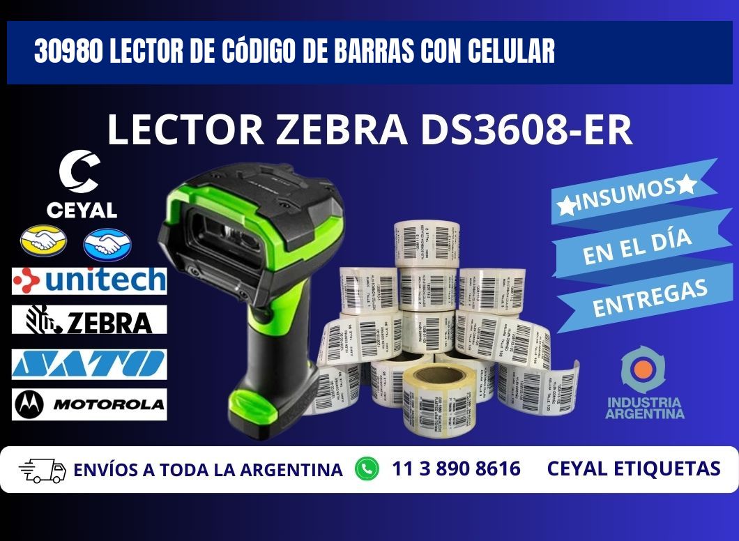 30980 Lector de código de barras con celular