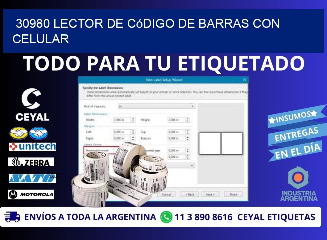 30980 Lector de código de barras con celular