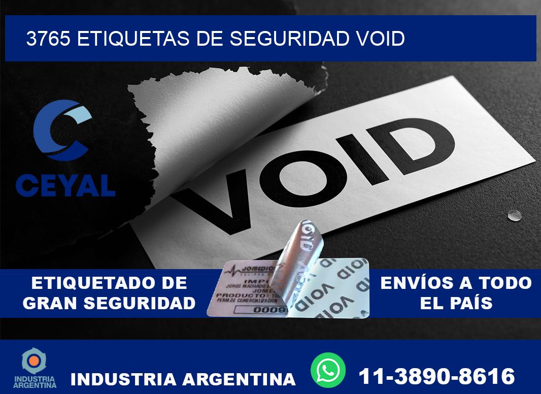 3765 etiquetas de seguridad void