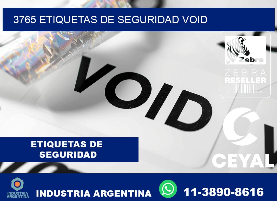 3765 etiquetas de seguridad void