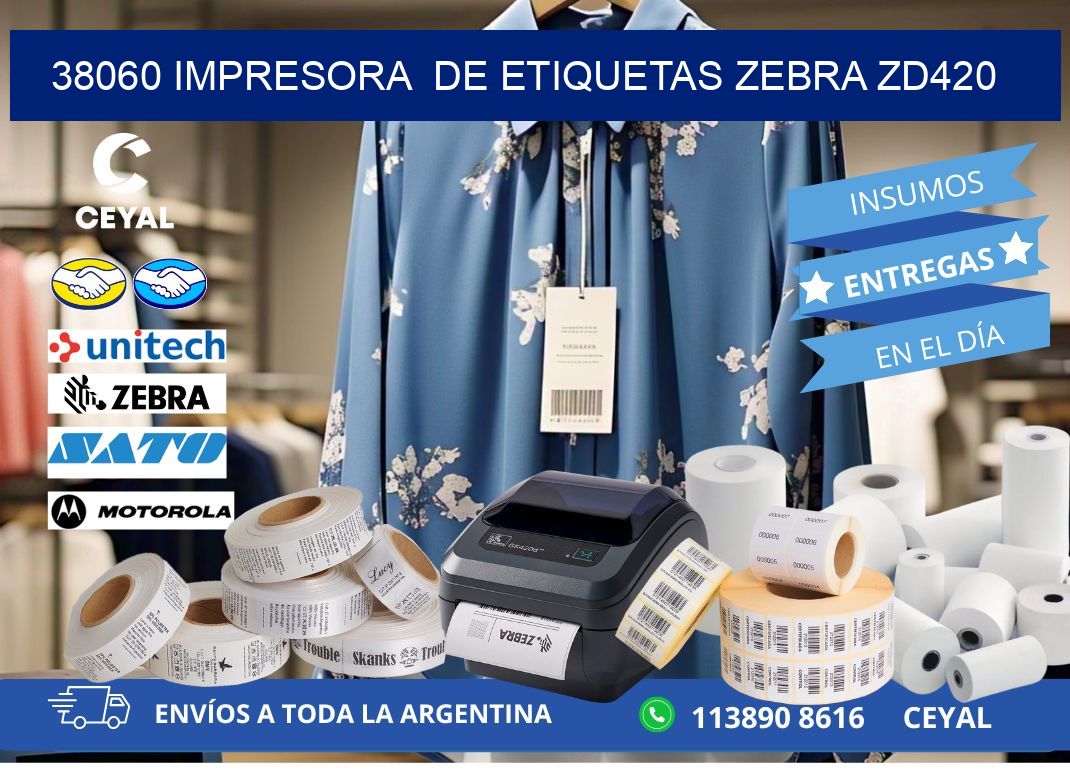 38060 impresora de etiquetas Zebra ZD420