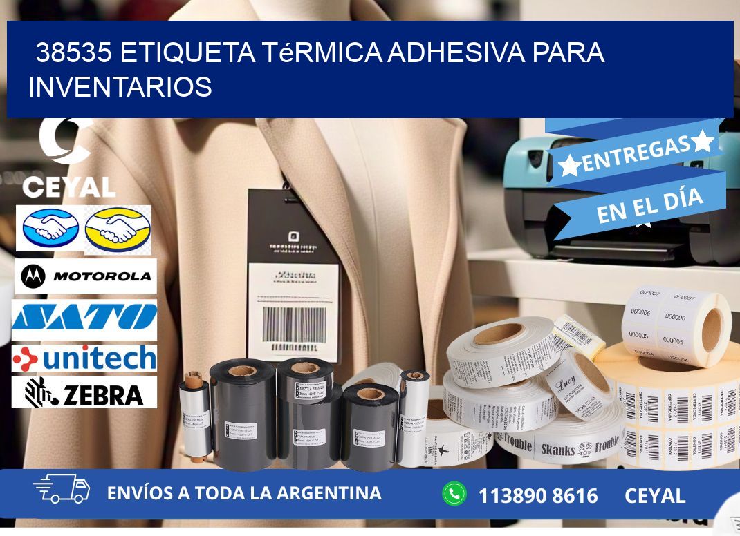 38535 Etiqueta térmica adhesiva para Inventarios