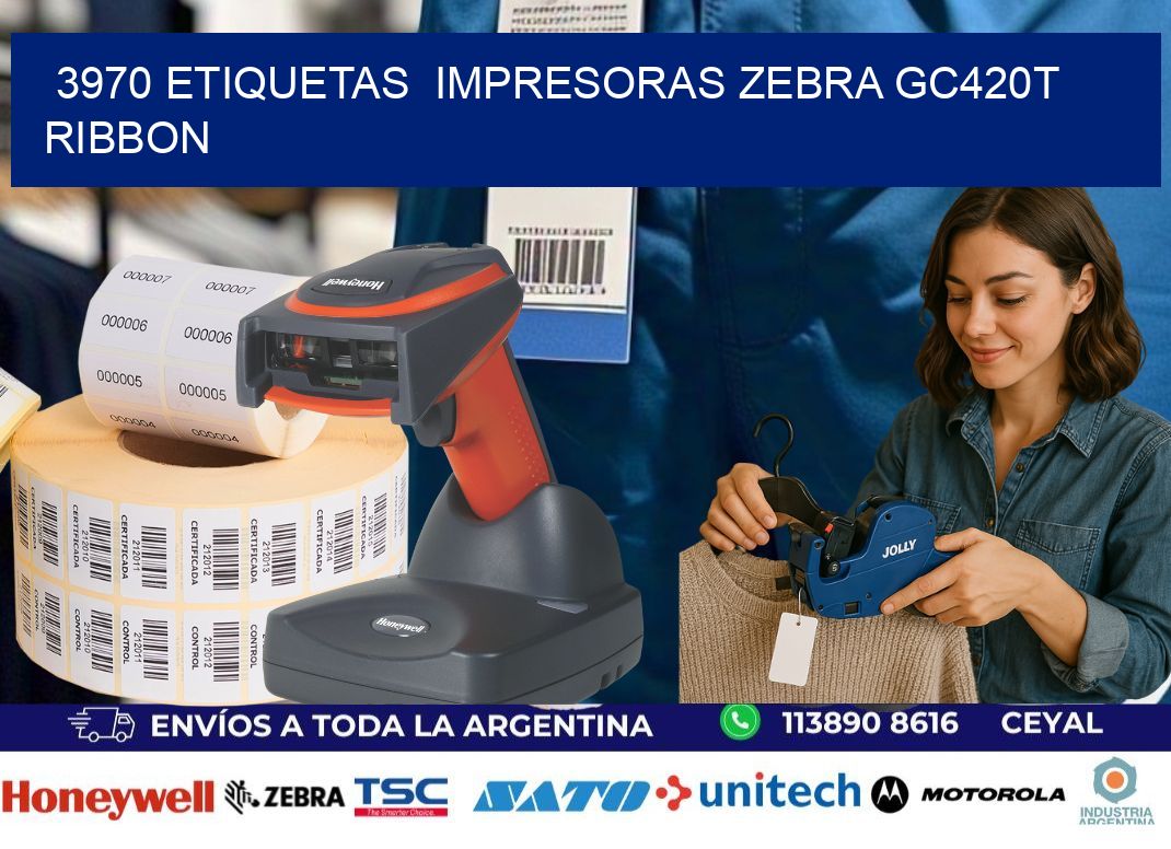 3970 etiquetas  impresoras zebra gc420t ribbon