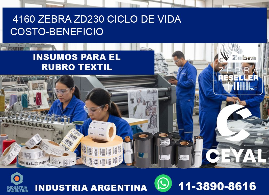 4160 Zebra ZD230 ciclo de vida costo-beneficio