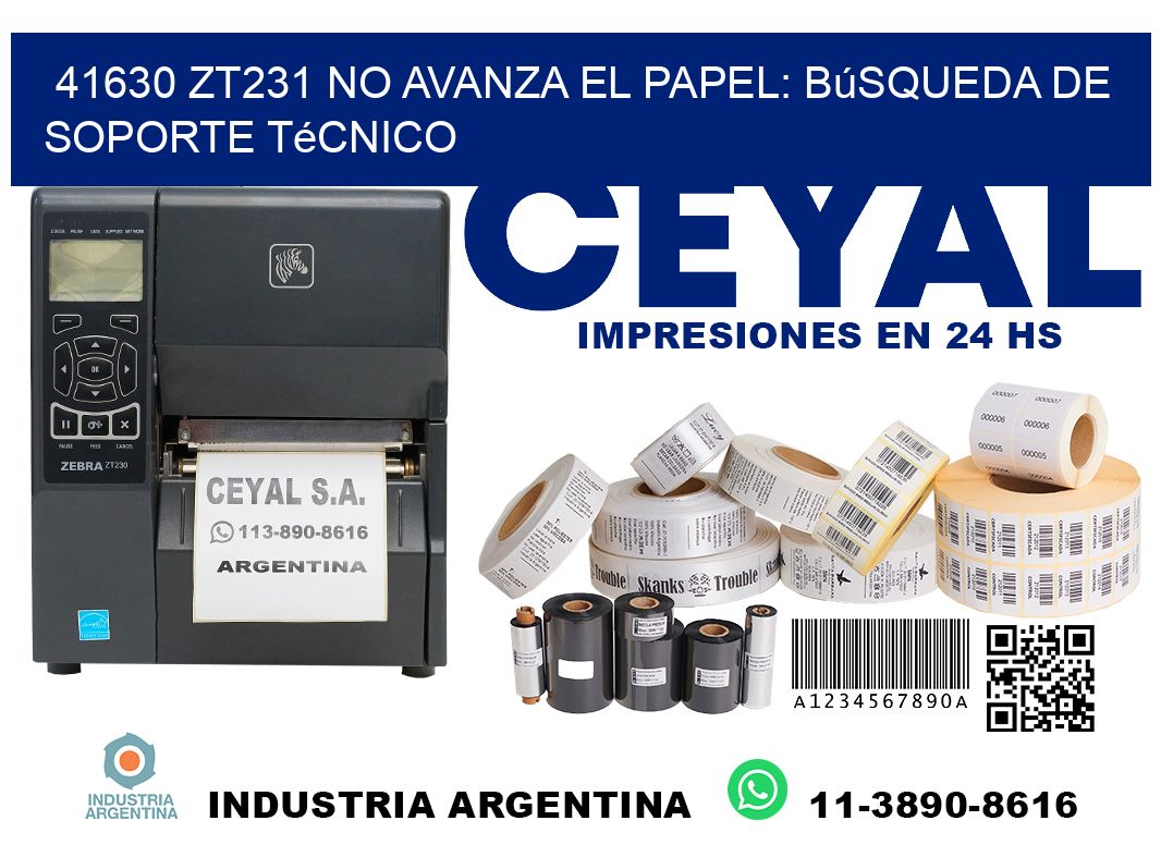41630 zt231 no avanza el papel: búsqueda de soporte técnico
