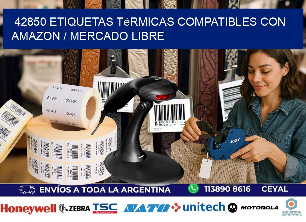 42850 etiquetas térmicas compatibles con Amazon / Mercado Libre