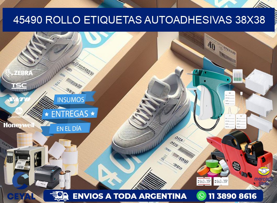45490 Rollo Etiquetas autoadhesivas 38×38