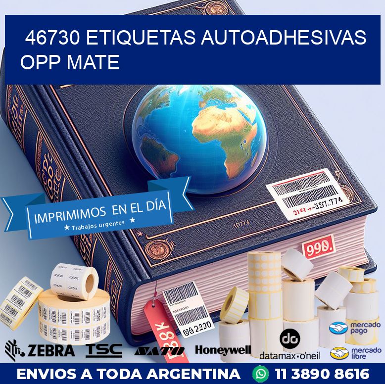 46730 etiquetas autoadhesivas Opp Mate