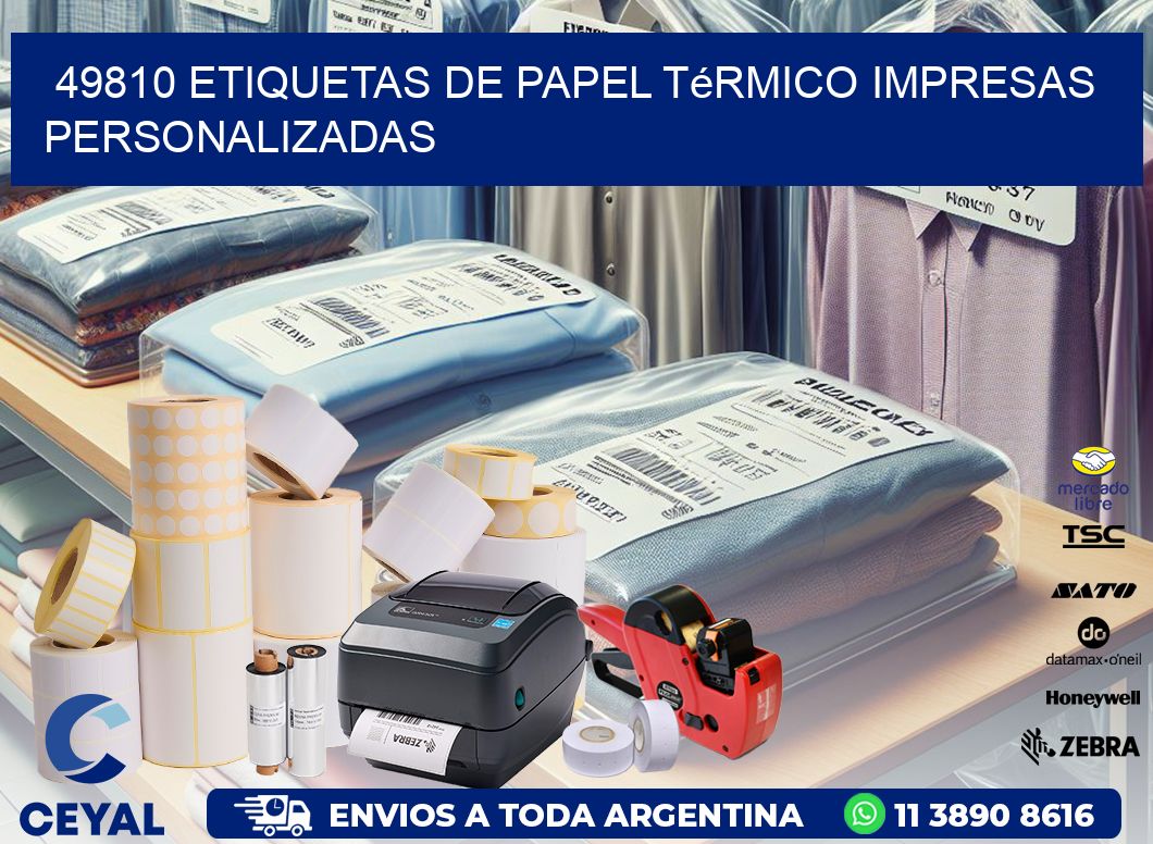 49810 Etiquetas de papel térmico impresas personalizadas
