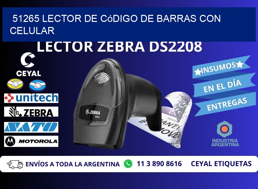 51265 Lector de código de barras con celular