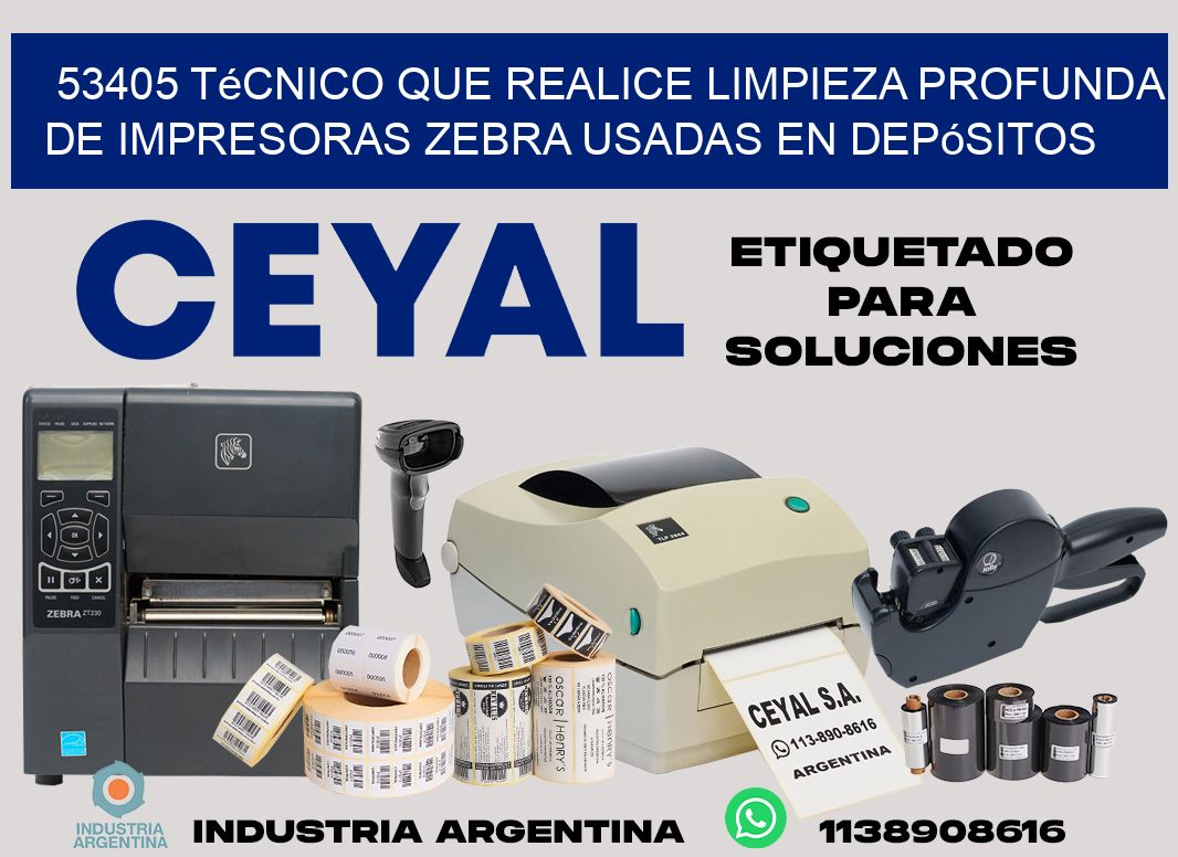 53405 técnico que realice limpieza profunda de impresoras zebra usadas en depósitos