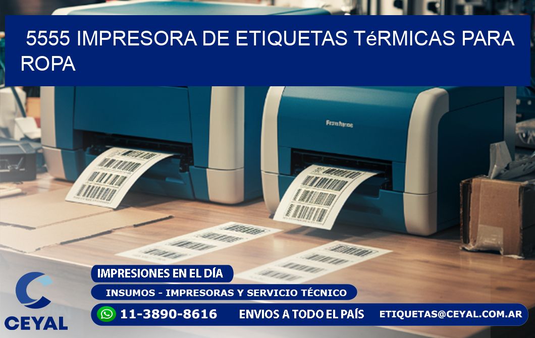 5555 impresora de etiquetas térmicas para ropa